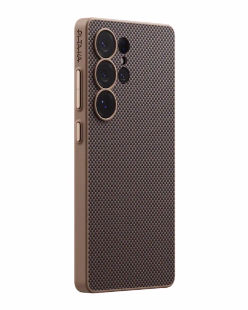 Чохол Pitaka PinButton Case Plain 600D Black/Gold for Samsung Galaxy S25 Ultra (PBS2502U)